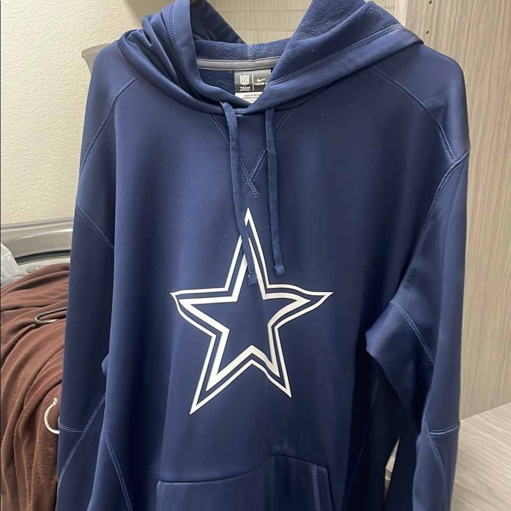 NFL Team Apparel Navy Therma-Fit Hoodie